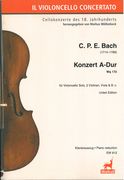 Konzert A-Dur, Wq 172 : Für Violoncello Solo, 2 Violinen, Viola & B. C. - Piano reduction.
