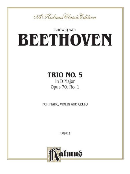 Trio No. 5 In D Major, Op. 70 No. 1 : For Piano, Violin and Cello.