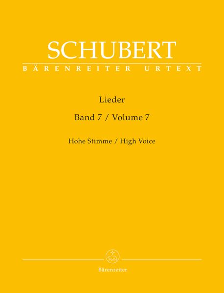 Lieder, Vol. 7 : High Voice / edited by Walther Dürr.