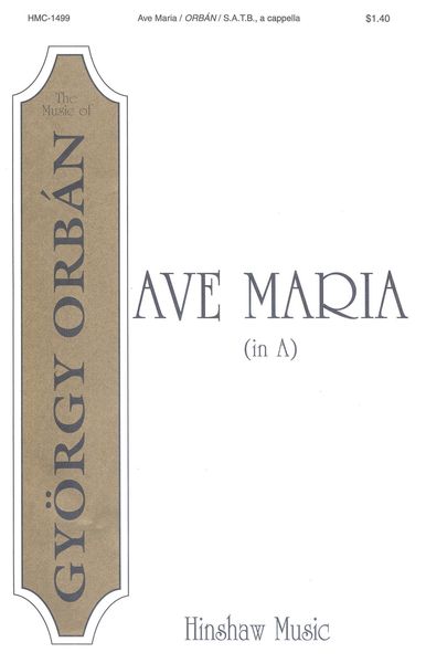 Ave Maria (In A), 2-3, SATB.
