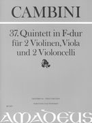 37. Quintett In F-Dur : Für 2 Violinen, Viola und 2 Violoncelli / edited by Yvonne Morgan.