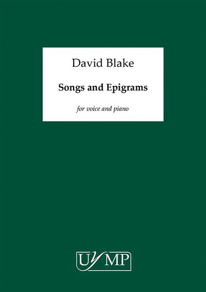 Songs and Epigrams : For Voice and Piano (2014).