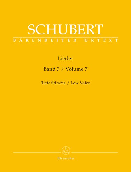 Lieder, Vol. 7 : Low Voice / edited by Walther Dürr.