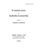 O Anima Mea : For Soprano, Alto and Continuo / edited by Stephen Caldwell.