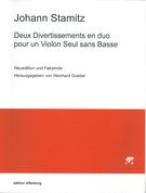 Deux Divertissements En Duo : Pour Un Violon Seul Sans Basse / edited by Reinhard Goebel.