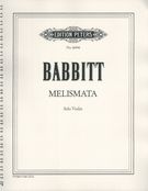 Melismata : For Solo Violin (1982).