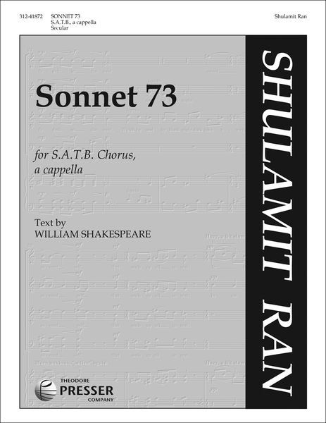 Sonnet 73 : For SATB Chorus, A Cappella.