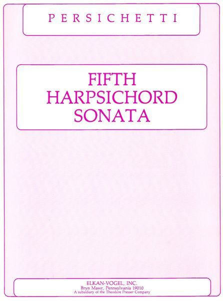Fifth Harpsichord Sonata.