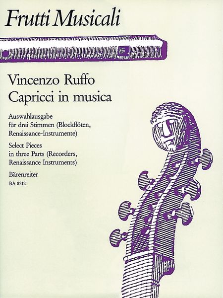 Capricci In Musica : Select Pieces In Three Parts (Recorders, Renaissance Instruments).