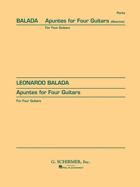Apuntes (Sketches) : For Four Guitars [Playing Score].