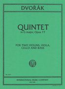 Quintet In G Major, Op. 77 : For 2 Violins, Viola, Violoncello, and Bass.