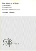 Trio Sonata In A Major (TWV 42:A12) : For 2 Violins and Basso Continuo / edited by Alejandro Garri.