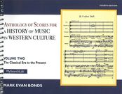 Anthology Of Scores For A History Of Music In Western Culture, Vol. 2 - Fourth Edition.