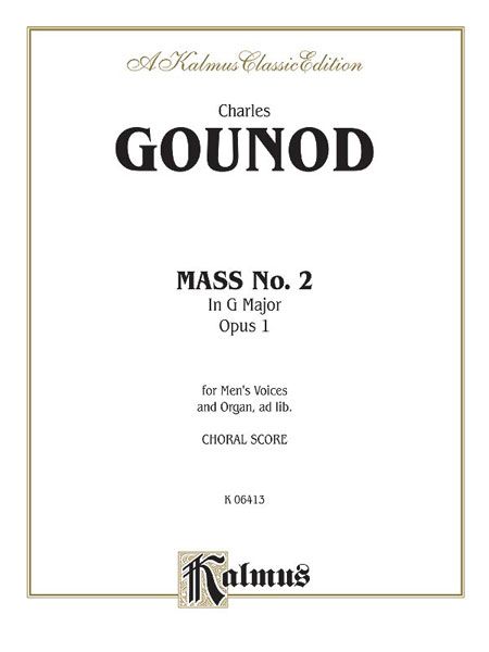 Mass, No.2 In G Major : For 4 Men's Voices.