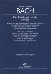Friede Sei Mit Dir, BWV 158 : Kantate Zum Fest Mariae Reinigung, Oder Zum 3....