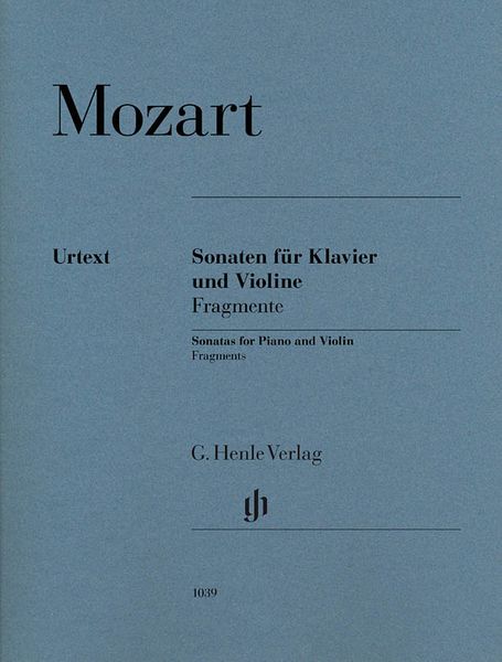 Sonaten Für Klavier und Violine : Fragmente / edited by Wolf-Dieter Seiffert.