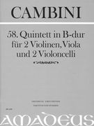 58. Quintett In B-Dur : Für 2 Violinen, Viola und 2 Violoncelli / edited by Bernhard Päuler.