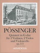 Quintett In G-Dur, Op. 3/3 : Für 2 Violinen, 2 Violen und Violoncello / Ed. Yvonne Morgan.