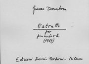Estratto : Per Pianoforte (1969).