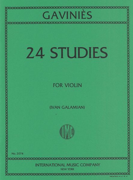 Twenty Four Studies : For Violin.