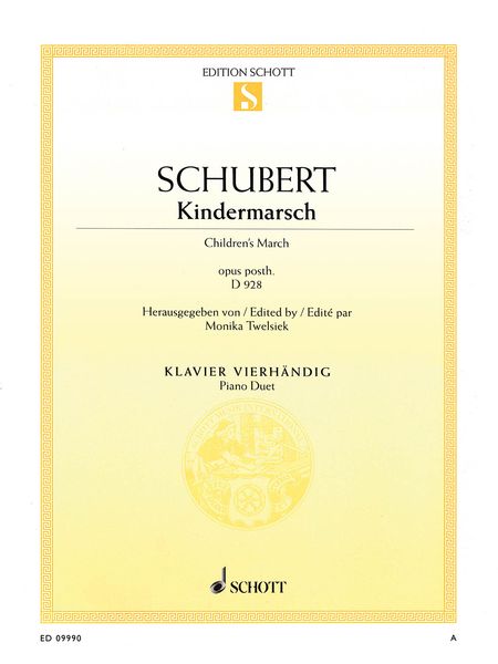 Kindermarsch, Op. Posth., D 928 : For Piano Duet / edited by Monika Twelsiek.