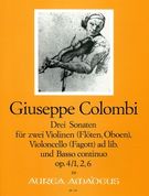 3 Sonaten Op. 4 Nr. 1, 2 ,6 :Für 2 Violinen (Flöten, Oboen), Violoncello (Fagott) Ad Libitum und BC.