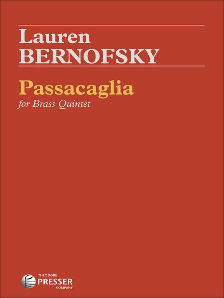 Passacaglia : For Brass Quintet.