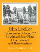 Triosonate In F-Dur Op. 2/2 : Für Altblockflöte (Flöte), Oboe (Violine) und BC.