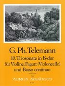 10. Triosonate In B-Dur (TWV 42:B5) : Für Violine, Fagott Oder Violoncello und B. C. [Erstdruck].