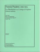 Bestiaire Ou Cortègé d'Orphée : For Low Voice and Piano Accompaniment.
