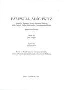 Farewell, Auschwitz : For Soprano, Mezzo, Baritone With Clarinet, Violin, Cello, Bass and Piano.