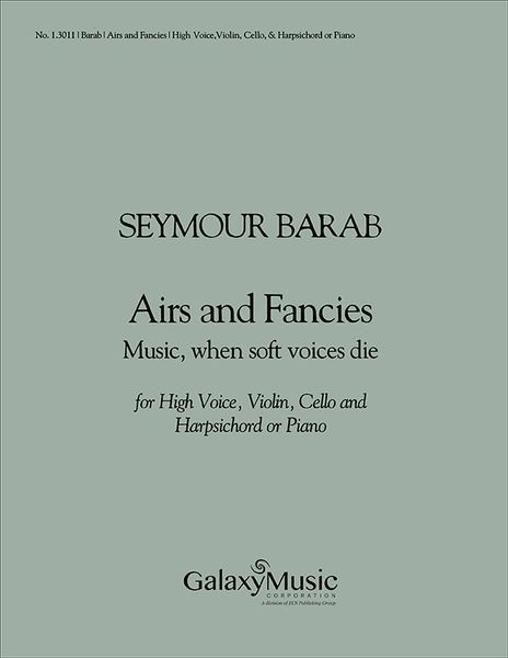 Airs & Fancies : For Voice, Violin, Cello and Harpsichord Or Piano.