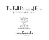 Full Range Of Blue : For Flute, Clarinet, Violin and Violoncello.