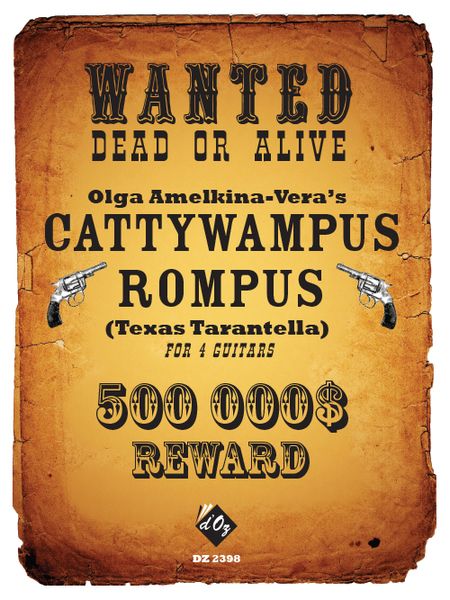 Cattywampus Rompus (Texas Tarantella) : For 4 Guitars.
