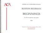 Beginnings : For Alto Saxophone and Piano (2006).