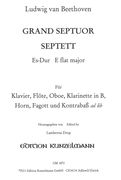 Grand Septuor - Septett Es-Dur : Für Klavier, Flöte, Oboe, Klarinette, Horn Fagott und Kontrabass.