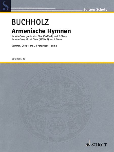 Armenische Hymnen : Für Alto Solo, Gemischten Chor (Satbarb) and 2 Oboen.