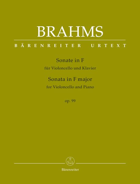Sonate In F, Op. 99 : Für Violoncello und Klavier / edited by Clive Brown and Neal Peres Da Costa.