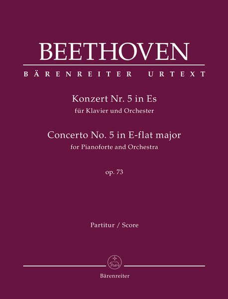 Konzert Nr. 5 In Es, Op. 73 : Für Klavier und Orchester / edited by Jonathan Del Mar.