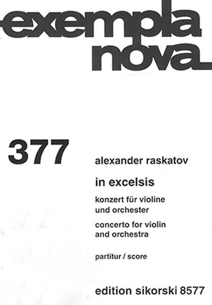 In Excelsis : Konzert Für Violine und Orchester (2008).