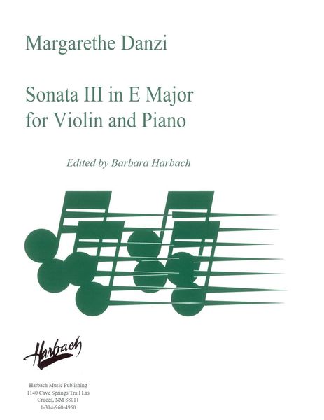 Sonata No. 3 In E Major : For Violin And Piano / Edited By Barbara Harbach [Download].