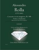 Concerto In Mi Maggiore, Bi. 548 : Per Viola E Orchestra / Piano reduction by Kenneth Martinson.