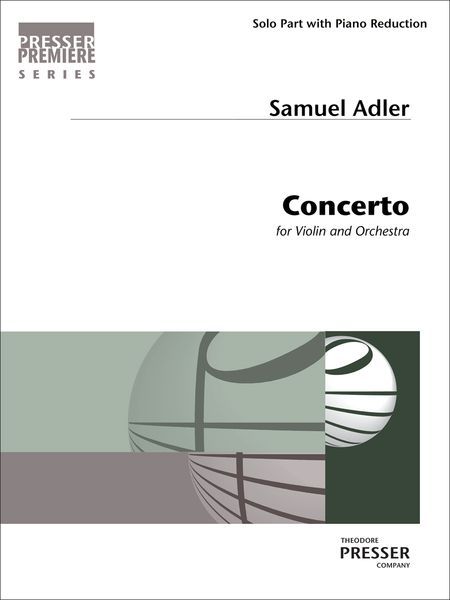 Concerto : For Violin and Orchestra - Piano reduction.