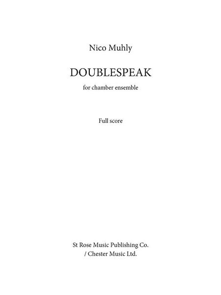 Doublespeak : For Chamber Ensemble.