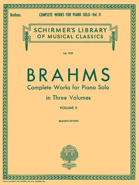 Complete Works, Vol. 2 : For Solo Piano.