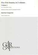 Five Trio Sonatas, Vol. 1 : For 2 Violins & Basso Continuo / edited by Alejandro Garri.