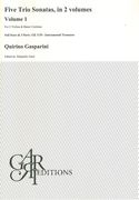 Five Trio Sonatas, Vol. 1 : For 2 Violins & Basso Continuo / edited by Alejandro Garri.
