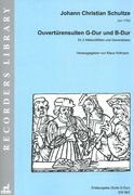 Ouvertürensuiten G-Dur und B-Dur : Für 2 Altblockflöten und Generalbass / Ed. Klaus Hofmann.