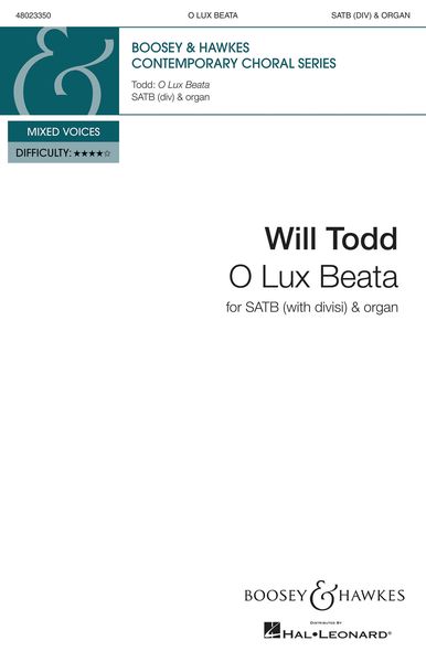 O Lux Beata : For SATB (With Divisi) and Organ.