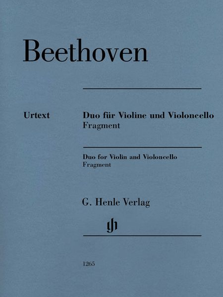 Duo : Für Violine und Violoncello - Fragment / edited and Completed by Robert D. Levin.
